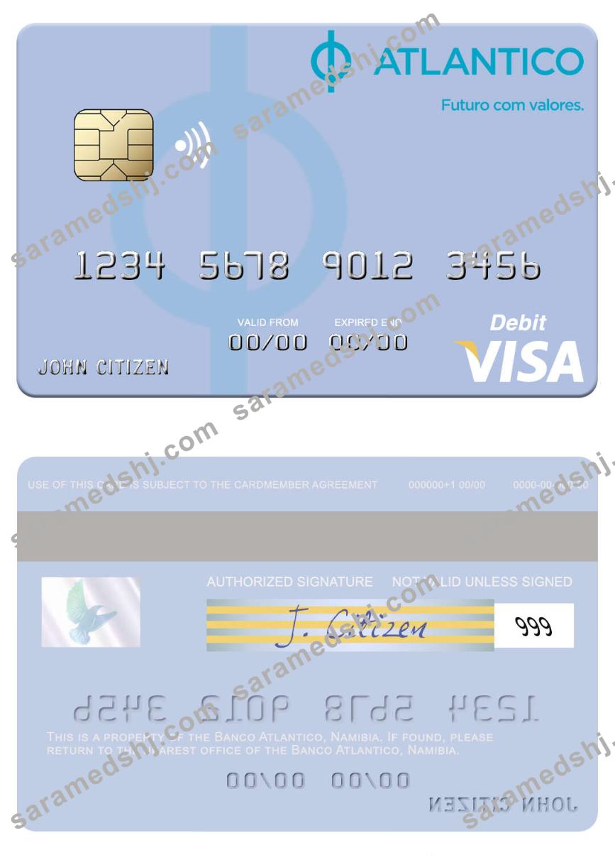 Namibia Banco Atlantico visa debit card